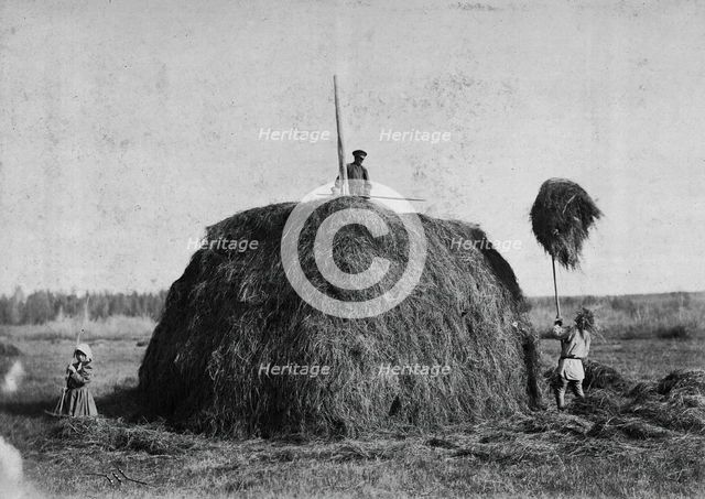 Haymaking, late 19th cent - early 20th cent. Creator: I Popov.