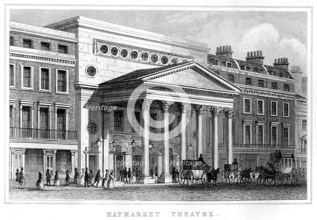 Haymarket Theatre, Westminster, London, 19th century. Artist: Unknown