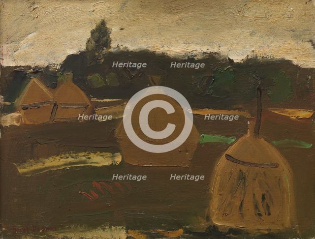 Haystacks, 1942. Creator: Gustave De Smet.