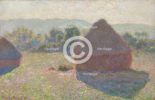 Haystacks, midday, 1890. Artist: Monet, Claude (1840-1926)