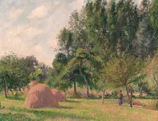 Haystacks, Morning, Éragny, 1899. Creator: Camille Pissarro