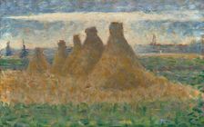 Haystacks, c. 1882. Creator: Georges-Pierre Seurat