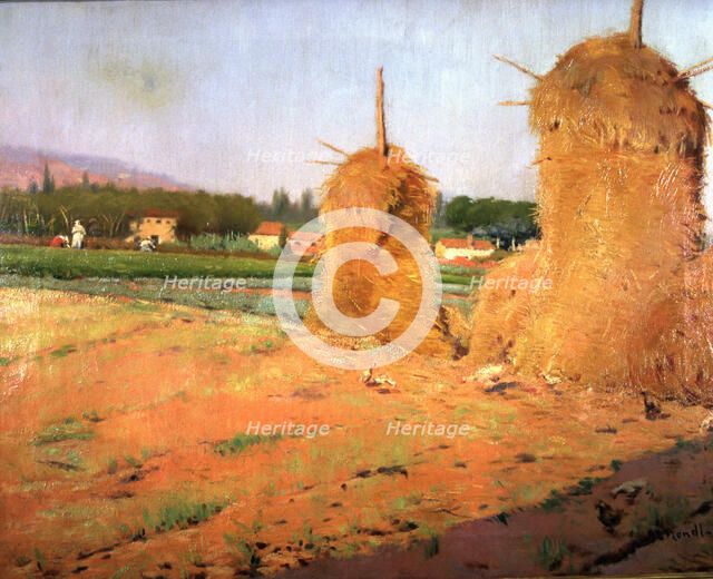 'Haystacks', painting by Isidre Nonell.