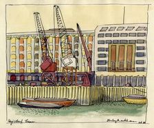 Hay's Wharf, Thames c1951. Creator: Shirley Markham