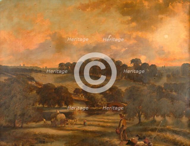 Haytime, Hamstead Mill, Handsworth, Staffordshire, 1850-1908. Creator: John Joseph Hughes.