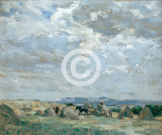 Haytime, Midlothian, 1908. Creator: John Campbell Mitchell.