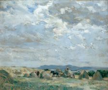 Haytime, Midlothian, 1908. Creator: John Campbell Mitchell