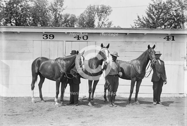 Hazen, Melvin C., Horse Show; His Horses, 1914. Creator: Harris & Ewing.