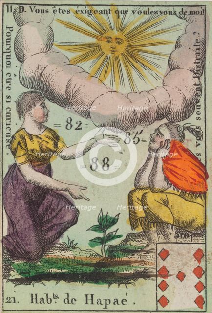 Hab.t de Hapae from Playing Cards (for Quartets) 'Costumes des Peuples Étrangers',1700-1799. Creator: Anon.