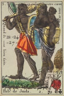 Hab.t de Juida from Playing Cards (for Quartets) Costumes des Peuples Étrangers 1700-1799. Creator: Anon