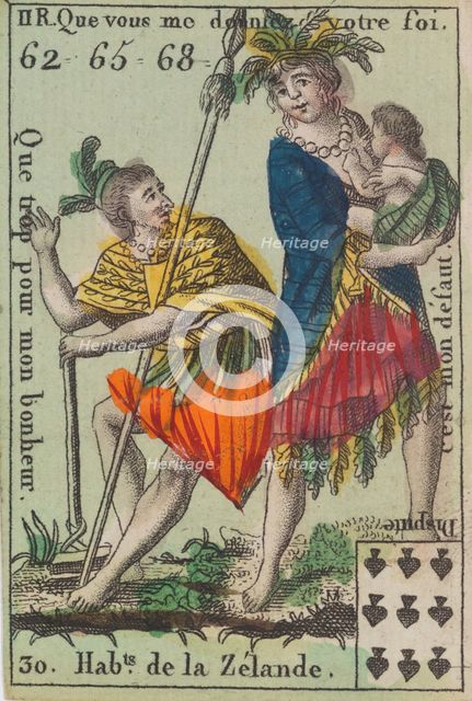 Hab.ts de la Zelande from Playing Cards (for Quartets) 'Costumes des Peuples..., 1700-1799. Creator: Anon.