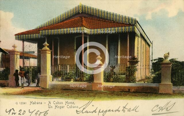 'Habana - A Cuban Home, Un Hogar Cubano', 1900s. Creator: Unknown.