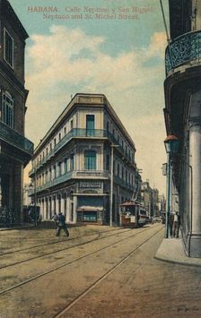 Habana. Calle Neptuno y San Miguel. Neptuno and St. Michel Street 1916