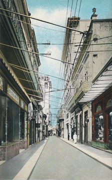 Habana: Calle Obispo O Pimargall. Obispo or Pimargall Street c1910. Creator: Unknown