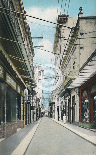 'Habana: Calle Obispo O Pimargall. Obispo or Pimargall Street', c1910. Creator: Unknown.