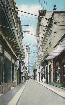 Habana: Calle Obispo O Pimargall. Obispo or Pimargall Street c1910. Creator: Unknown