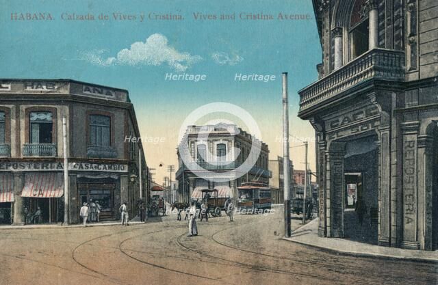 Habana. Cazada de Vives y Cristina. Vives and Cristina Avenue, Cuba, c1910. Artist: Unknown