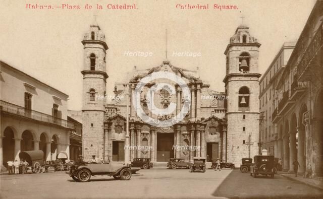 Habana. - Plaza de la Catedral. Cathedral Square, Cuba, c1900. Artist: Unknown