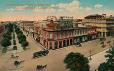 Habana: Prado, Neptuno y Hotel Plaza. Prado, Central Park and Plaza Hotel, c1910