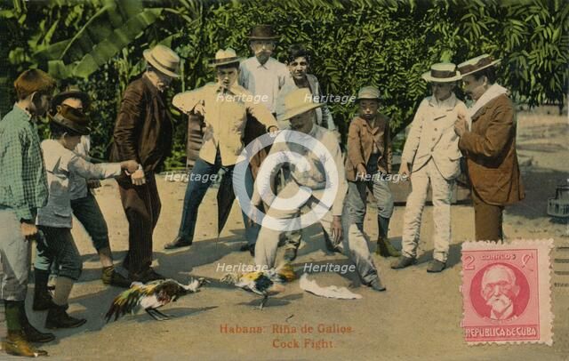 'Habana: Rina de Gallos. Cock Fight', 1918. Artist: Unknown.