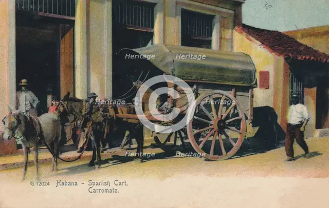 'Habana - Spanish Cart. Carromato', c1907. Artist: Unknown.