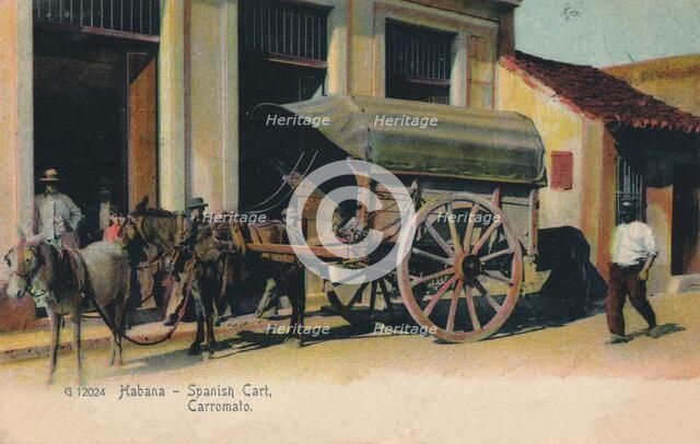 'Habana - Spanish Cart. Carromato', c1907. Artist: Unknown.