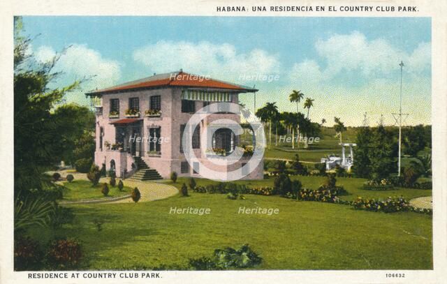 'Habana: Una Residencia En El Country Club Park. Residence at Country Club Park', c1910. Artist: Unknown.