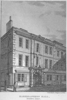 Haberdashers Hall, City of London, 1811. Artist: William Angus