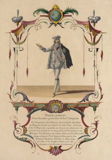 Habillement d'un Chevalier Porte-Dais de la S. Te Ampoule, Le Marquis D'Alegre, 1774. Creator: Nicolas Henri Tardieu