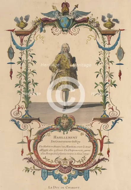 Habillement du Gouverneur du Roy, Le Duc de Charost, 1772. Creator: Nicolas Dauphin de Beauvais.