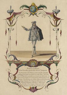 Habillement d'un Chevalier Porte-Dais de la S. Te Ampoule, Le Marquis D'Alegre, 1774. Creator: Nicolas Henri Tardieu