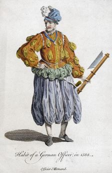 Habit of a German officer in 1588 (18th century)