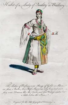 Habit of a Lady of Quality in Barbary 18th-19th century