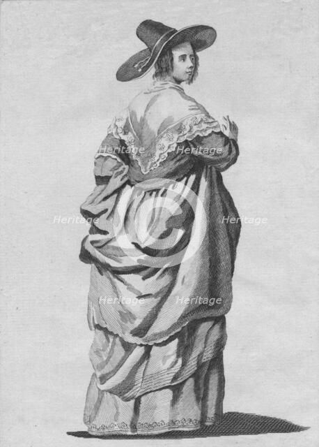 'Habit of a Merchant's Wife of London in 1640', 1776. Artist: Unknown.