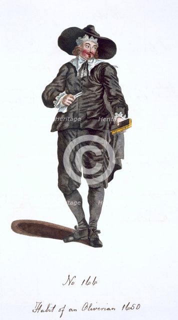 'Habit of an Oliverian 1650'. Creator: Unknown.