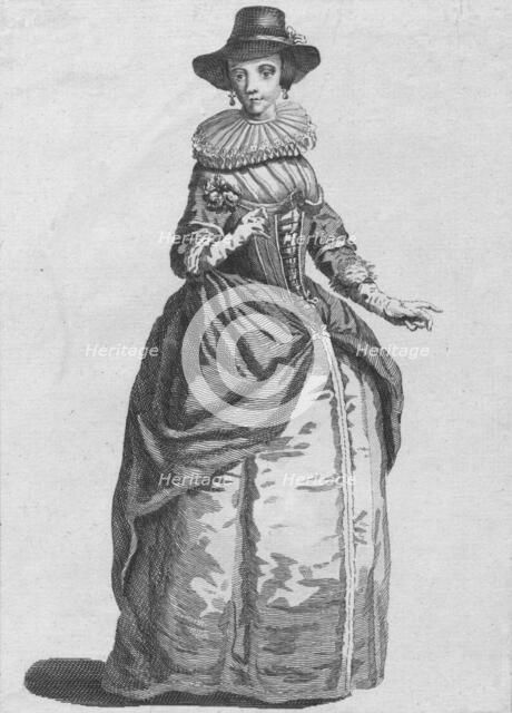 'Habit of the Lady Mayoress of London in 1640', 1776. Artist: Unknown.