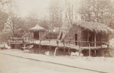 Habitations of Lake Dwellers, Habitations of Man, Universal Exposition, Paris, 1889. Creator: Unknown