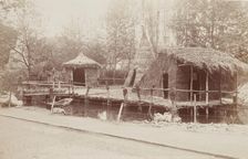 Habitations of Lake Dwellers, Habitations of Man, Universal Exposition, Paris, 1889. Creator: Unknown
