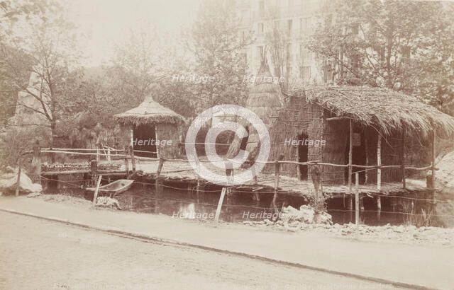 Habitations of Lake Dwellers, Habitations of Man, Universal Exposition, Paris, 1889. Creator: Unknown.