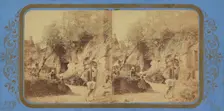 Habitations taillees dans le roc. Touraine., 1855-1860. Creator: Fraget & Viret