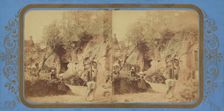Habitations taillees dans le roc. Touraine., 1855-1860. Creator: Fraget & Viret