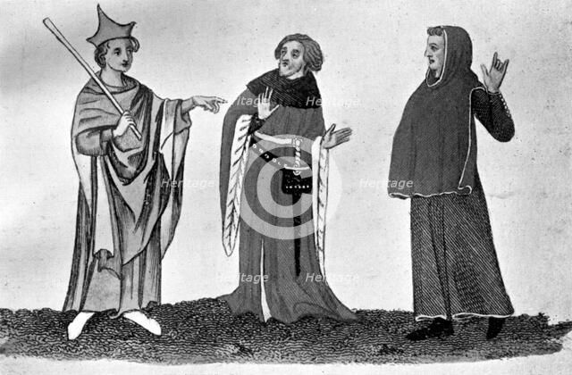 Habits of officers of the law, 14th-15th centuries, (1910). Artist: Unknown