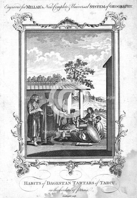 'Habits of Dagestan Tartars of Tarcu, on the borders of Persia', 1780. Artist: NC Goodnight.