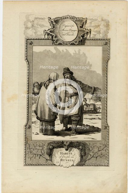 Habits of the Moscovites, ca 1730. Artist: Grainger, William (active 1784-1793)