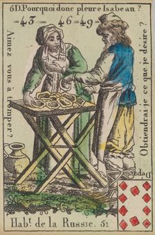 Hab.t de la Russie from Playing Cards (for Quartets) Costumes des Peuples Étrangers .., 1700-1799. Creator: Anon