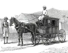Hackney Carriage, Madras, 1876. Creator: Unknown