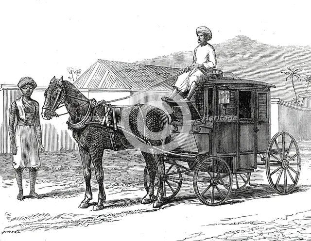 Hackney Carriage, Madras, 1876. Creator: Unknown.