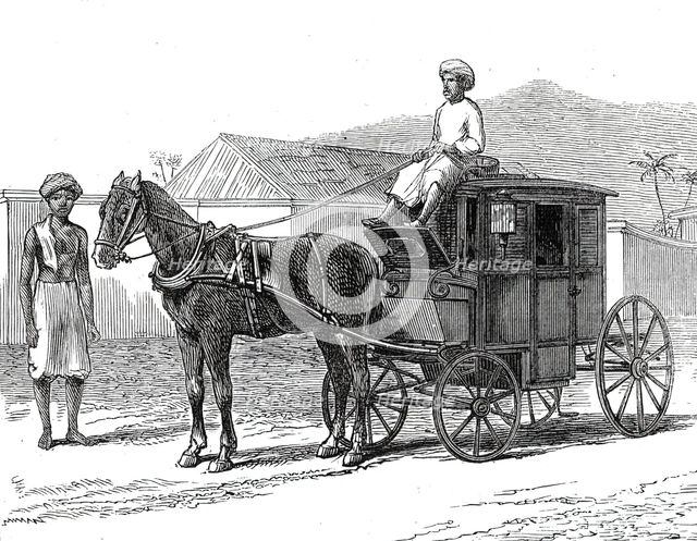 Hackney Carriage, Madras, 1876. Creator: Unknown.