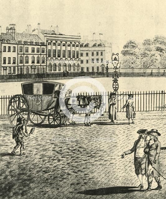'Hackney-Coach', 1787, (1925). Creator: Unknown.