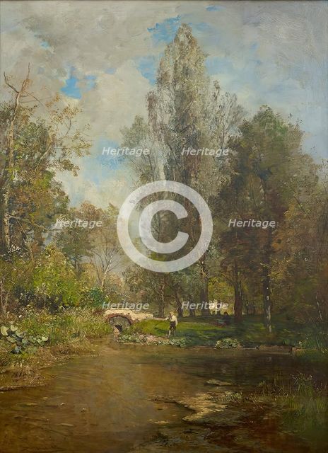 Hackinger Au, 1880. Creator: Emil Jakob Schindler.